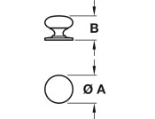 Delia Knob Brass Pol Nickel D35x28mm