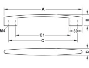 Montrose D Pull Hdl ZA Pol Chr 160mm cc