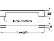 D Pull Handle ZA St St Effect 160mm cc