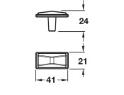 Shapes Knob ZA Ant Brs 41x21x24mm