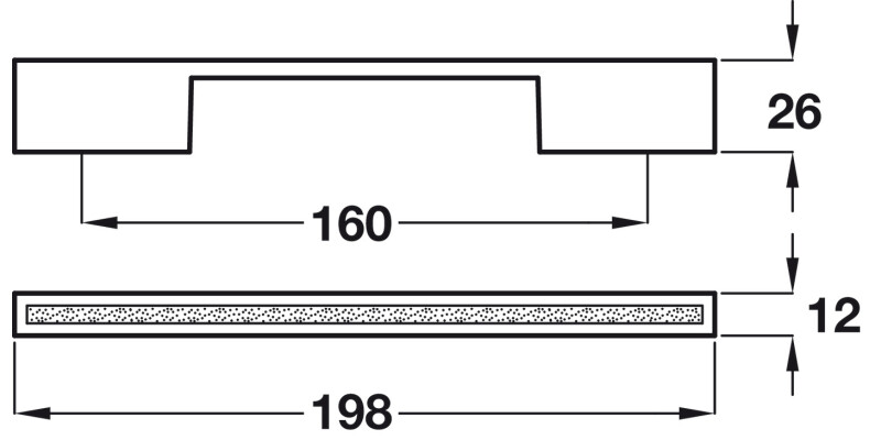 Glitter D Pull Hdl ZA PC/Glitter 160mmcc