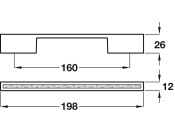 Glitter D Pull Hdl ZA PC/Glitter 160mmcc