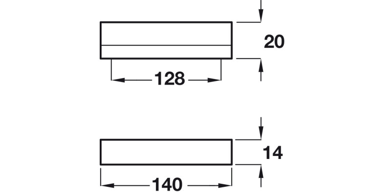 Luella Pull Hdl Alu AA 128mm cc