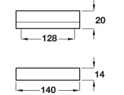 Luella Pull Hdl Alu AA 128mm cc