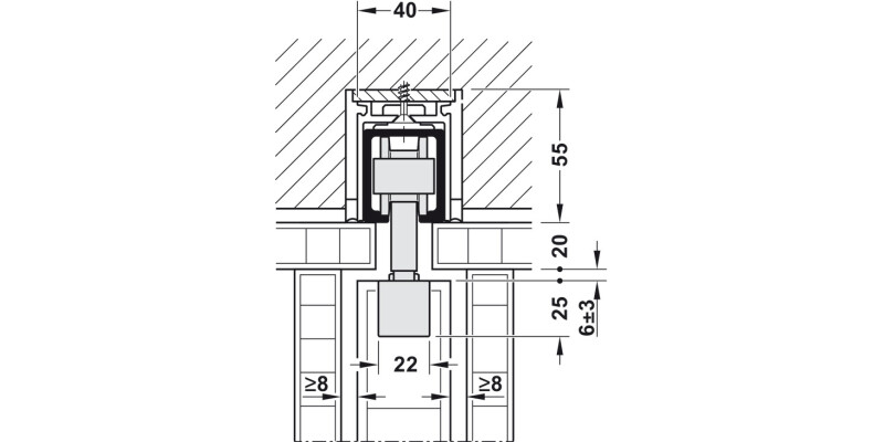 Hawa Junior 80B Pocket Dr FitSet 1D Long