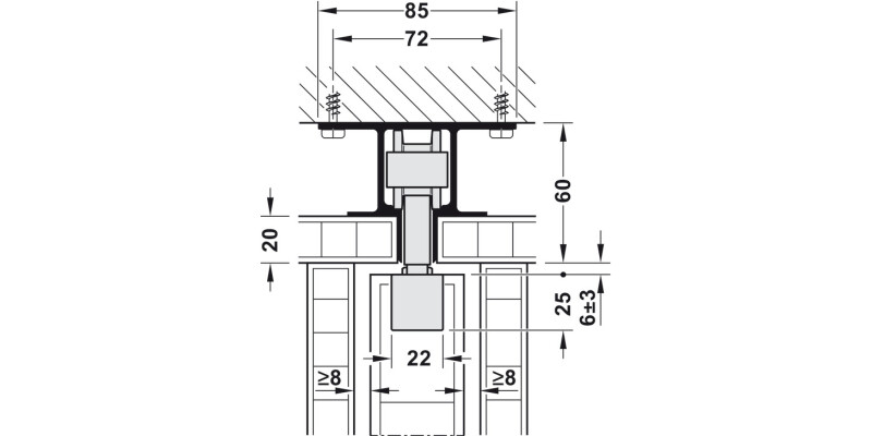 Hawa Junior 80B Pocket Dr FitSet 1D Long