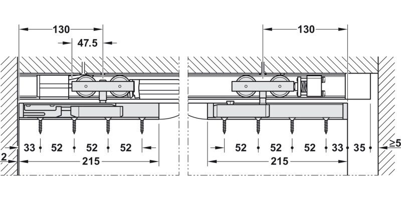 Hawa Junior 80B Pocket Dr FitSet 1D Long