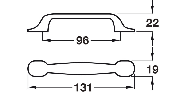 Henrietta D Pull Hdl Alu PC 96mm cc