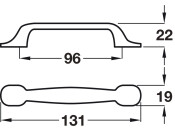 Henrietta D Pull Hdl Alu PC 96mm cc
