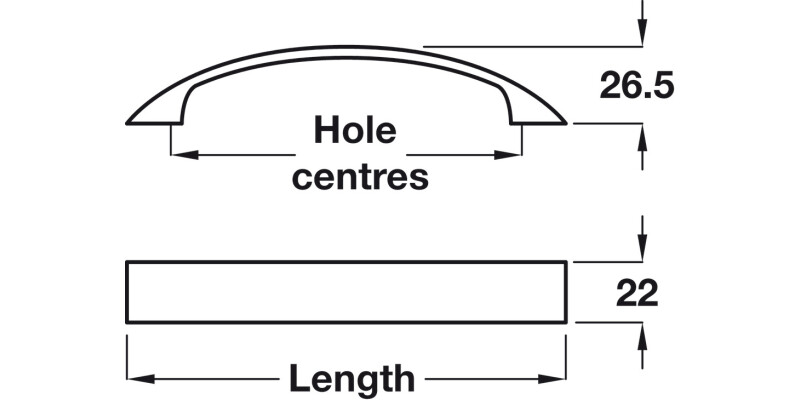 Lewis Bow Handle ZA SSE 128mm cc