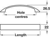 Lewis Bow Handle ZA SSE 128mm cc