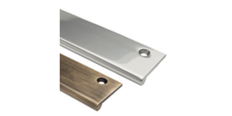 Edge Pull Handle, Solid Brass, 38 x 3 mm, Length 50-200 mm
