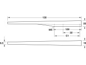 Libra Pull Hdl ZA Pol Chrome 32mm cc
