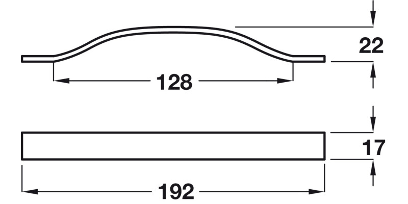 Jackson Bow Handle ZA Pol Nkl 128mm cc