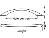 Sabine Bow Hdl ZA Matt Nickel 160mm cc