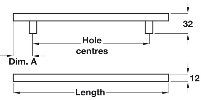 Barrington Bar Hdl St SSE D12mm 519mm cc