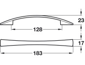 Octavia Bow Handle ZA Matt Nkl 128mm cc