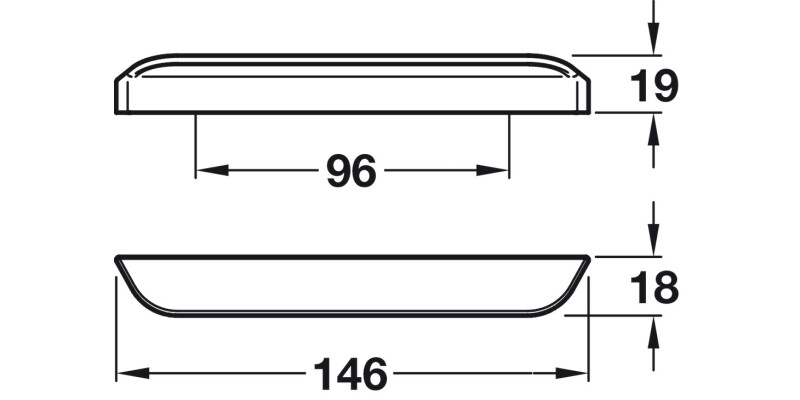 Oxford Pull Hdl ZA Pol Chrome 96mm cc