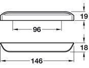Oxford Pull Hdl ZA Pol Chrome 96mm cc