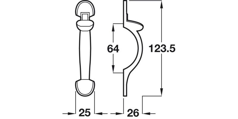 Norfolk Pull Hdl ZA Ant Pewter 64mm cc