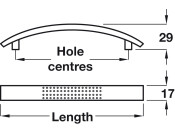 Dimple Bow Handle ZA Matt Nkl 96mm cc