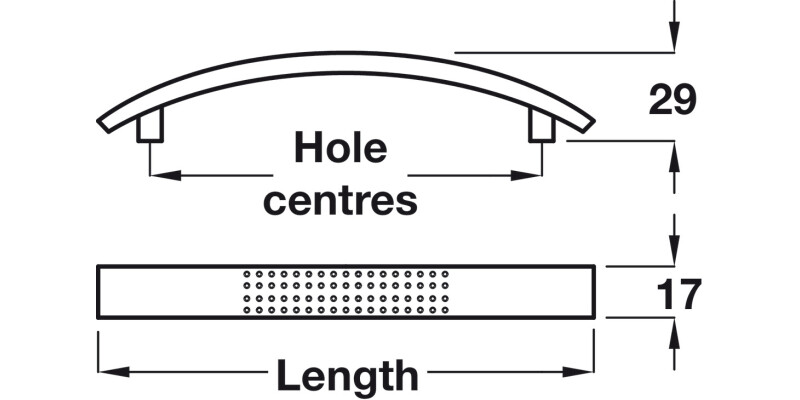 Dimple Bow Handle ZA Pol Chr 128mm cc