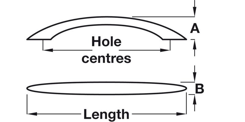 Manila Bow Hdl ZA Matt Nickel 192mm cc