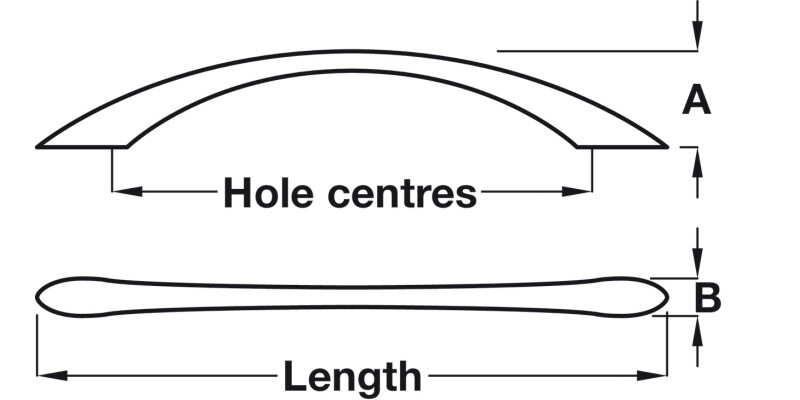 Sabine Bow Hdl ZA Matt Nickel 96mm cc
