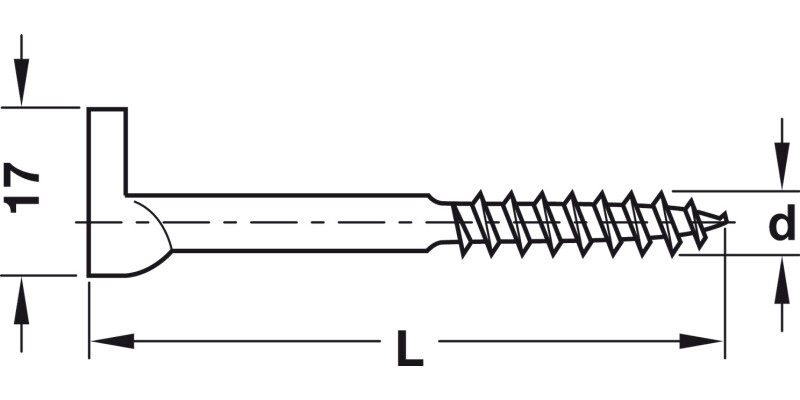 Screw Hook D5.2x50mm St Galv