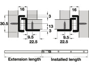 Drawer Runner Roller/Base Sgl 100kg 900mm Galv