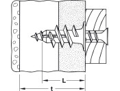 Fischer GK Plasterboard Dowel Nylon