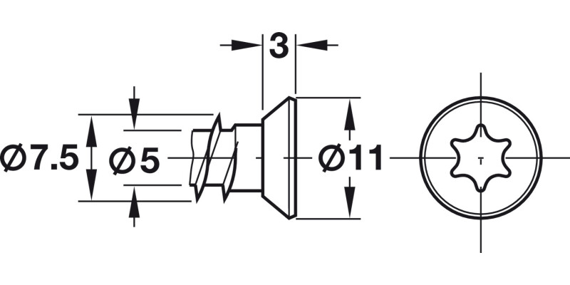 Window Frame Screw Csk Galv D7.5x182mm