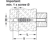 Fischer S Wall Plug D6x30mm Nylon