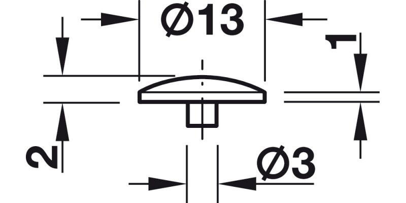Cover Caps D13/3mm PF UF Wood Oak