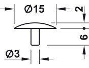 Cover Caps D12.0mm PZ3 PF Pl White