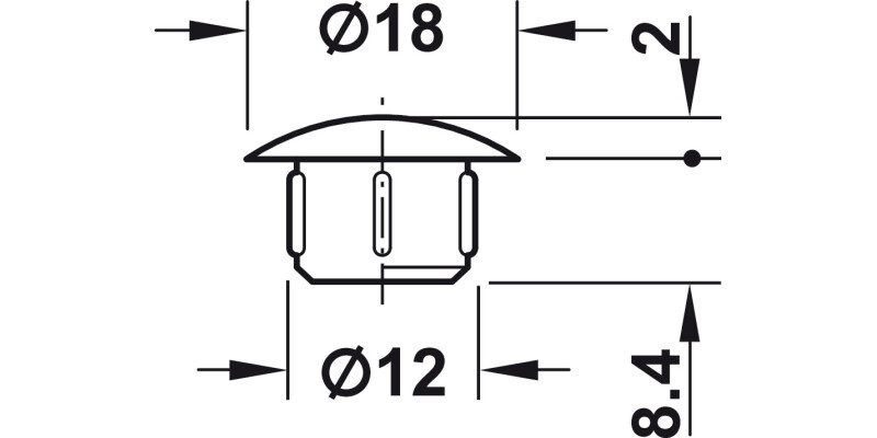 Cover Caps D12mm PF Pl Fawn Brown 8007
