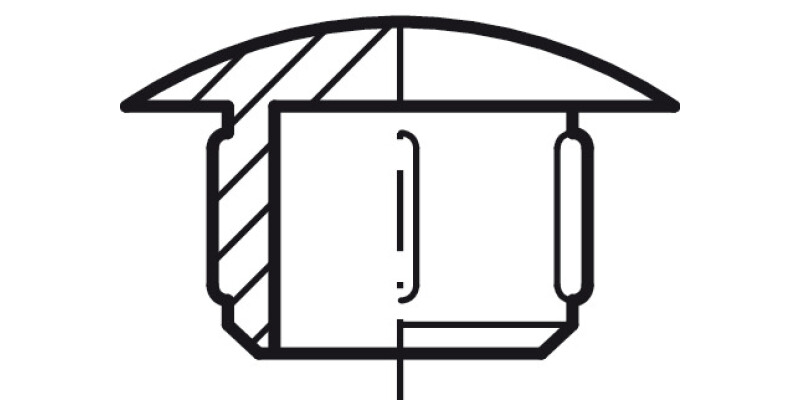 Cover Caps D12mm PF Pl Fawn Brown 8007