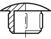 Cover Caps D12mm PF Pl Dk Brown 8014