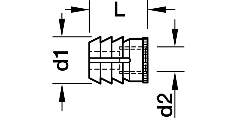 Glue-In Sleeve M8 D10x12mm Plastic