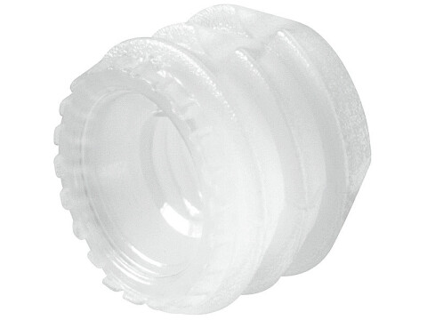 Glue-in Sleeve, M4 - M8 Internal Thread, Plastic, with Grooves for Glue