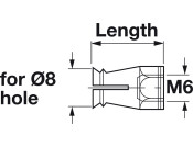 Spread PF Sleeve M6 D8.0x9.0mm Brass Brt