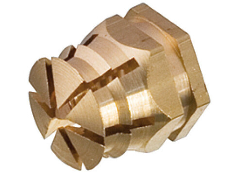 Spreading Press-Fit Sleeve, Internal Thread M6, Brass