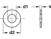 Washer D6.4/18x1.6mm St Glv