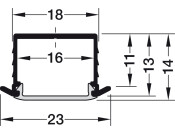 Loox LED Alu Pro RM 2.5m 11mm Milky