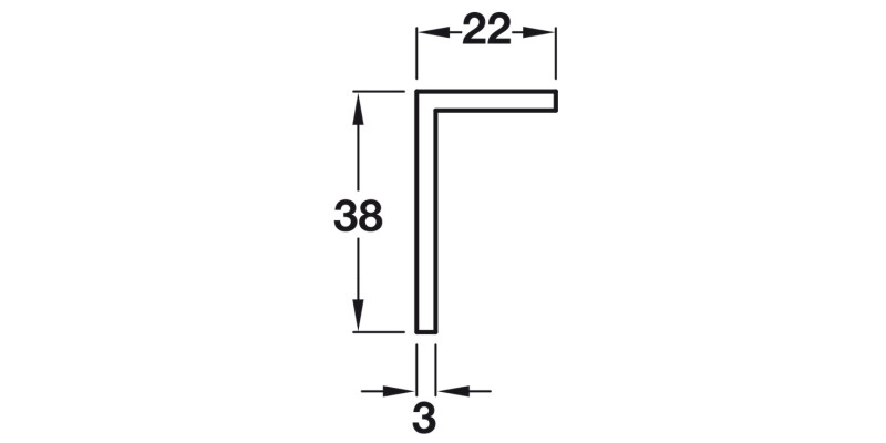 Cubicle Fitting Headrail 3.0m Alu SA