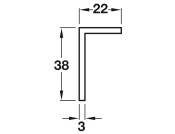 Cubicle Fitting Headrail 3.0m Alu SA