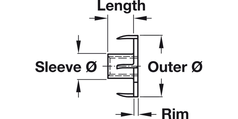T-Nut Four Prong M8 D22mm St Bright