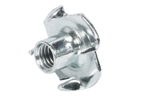 T-Nut Four Prong M8 D22mm St Bright