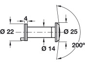 Door Viewer 200D 40-55mm FR30 Brass PC