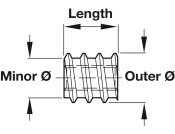Screw-In Sleeve M5 D10x10mm Steel Bright